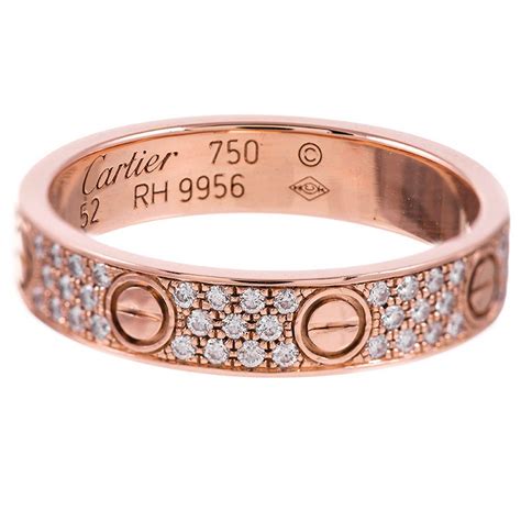 cartier rose gold ring with diamond|cartier rose gold ring necklace.